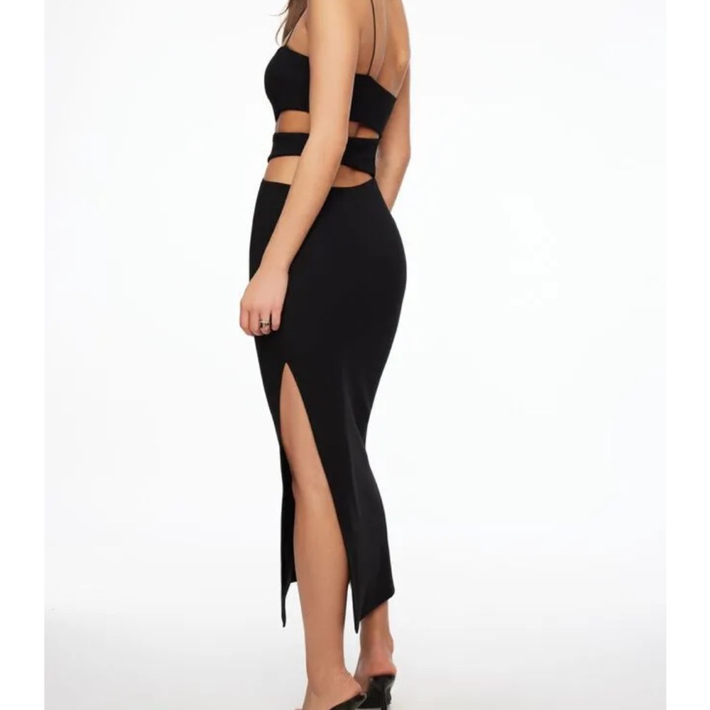 Side Cut Out Midi Dress